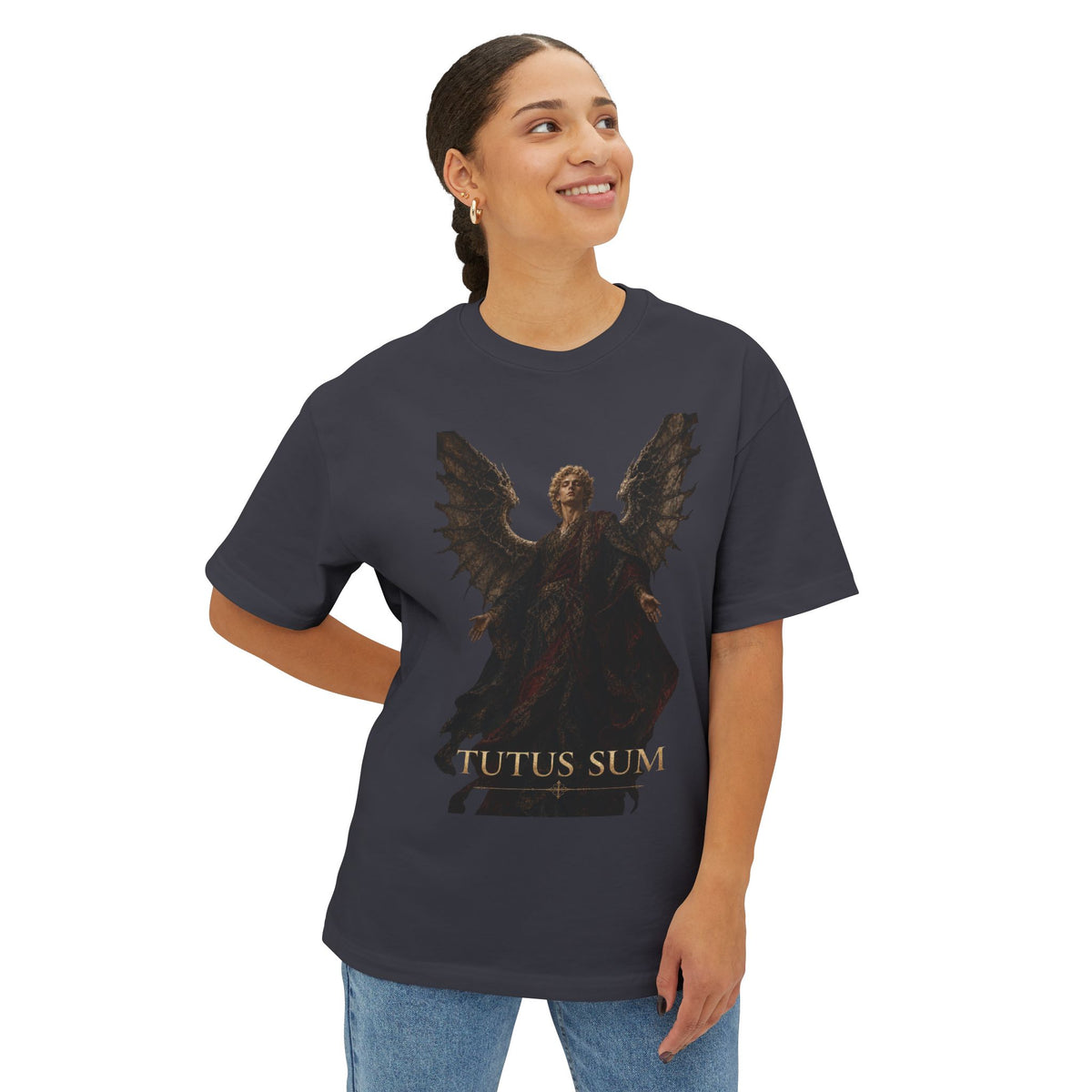 Tutus Sum Guardian Angel Oversized Boxy Tee.