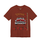 Vintage Classic Car Floral Graphic T-Shirt