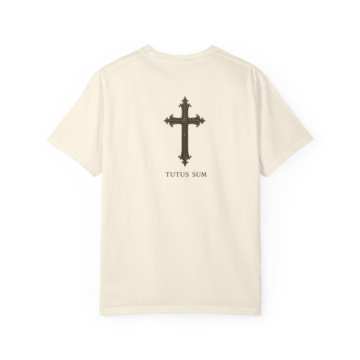 Guardian Angel -Faith- Graphic T‑Shirt — 'Tutus Sum' Cross Tee