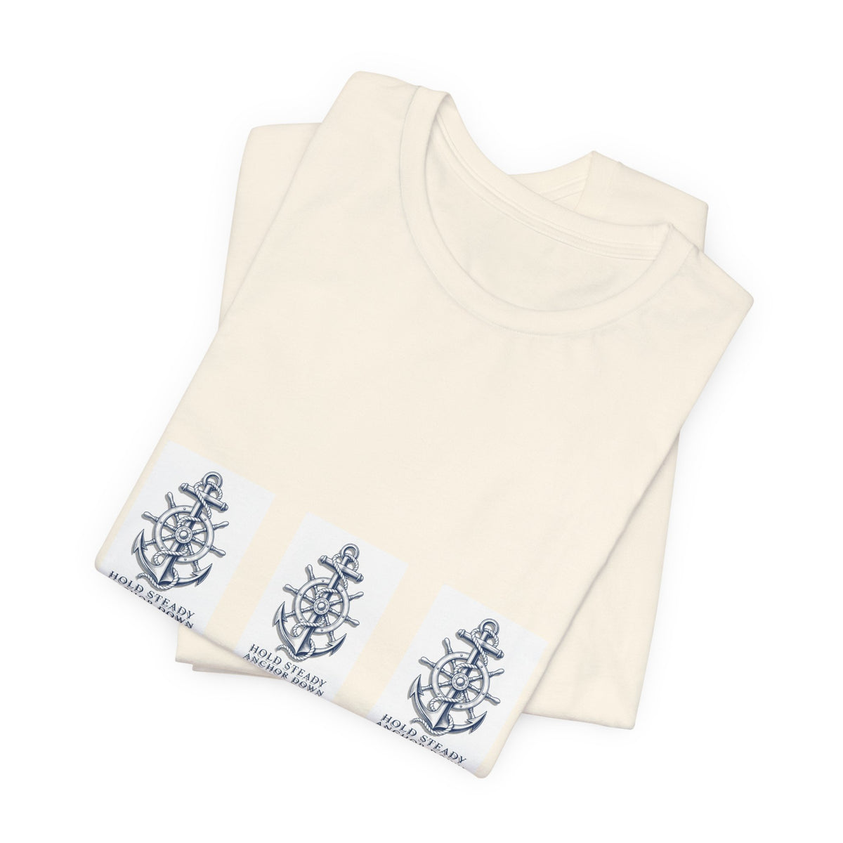 Nautical Anchor Trio T-Shirt — Vintage Navy Boat Crew Graphic Tee