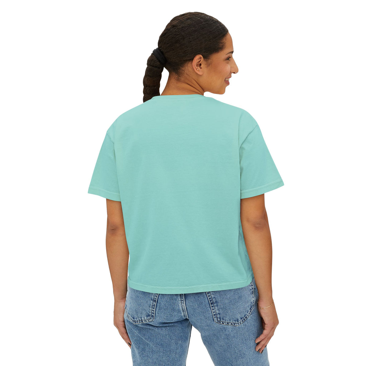 Women's Boxy Tee — Brown Spaniel Dog Graphic T‑Shirt