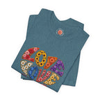 Love Heart Graphic Tee — Retro Floral "Love" Design