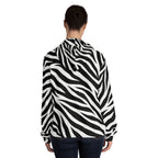 Zebra Print Full-Zip Hoodie