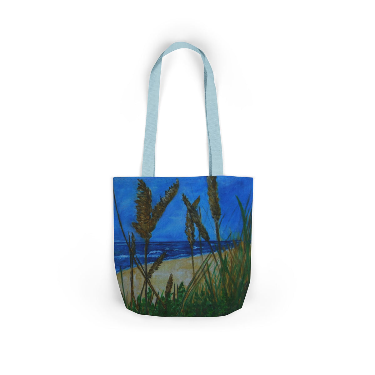 Beach Grasses Canvas Tote — Seaside Painting Reusable Bag Original art by Doulton