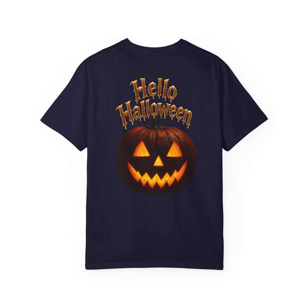 Halloween T-Shirt — "Halloween It's Here" & Jack-O'-Lantern Pumpkin Graphic