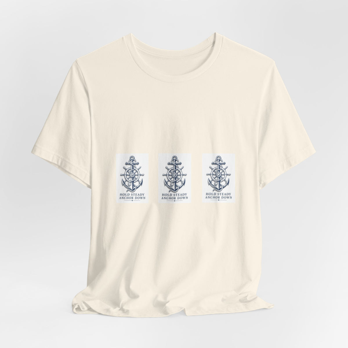 Nautical Anchor Trio T-Shirt — Vintage Navy Boat Crew Graphic Tee