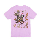 Gingham Dog & Calico Cat Tee — Plaid Pet Illustration T-Shirt
