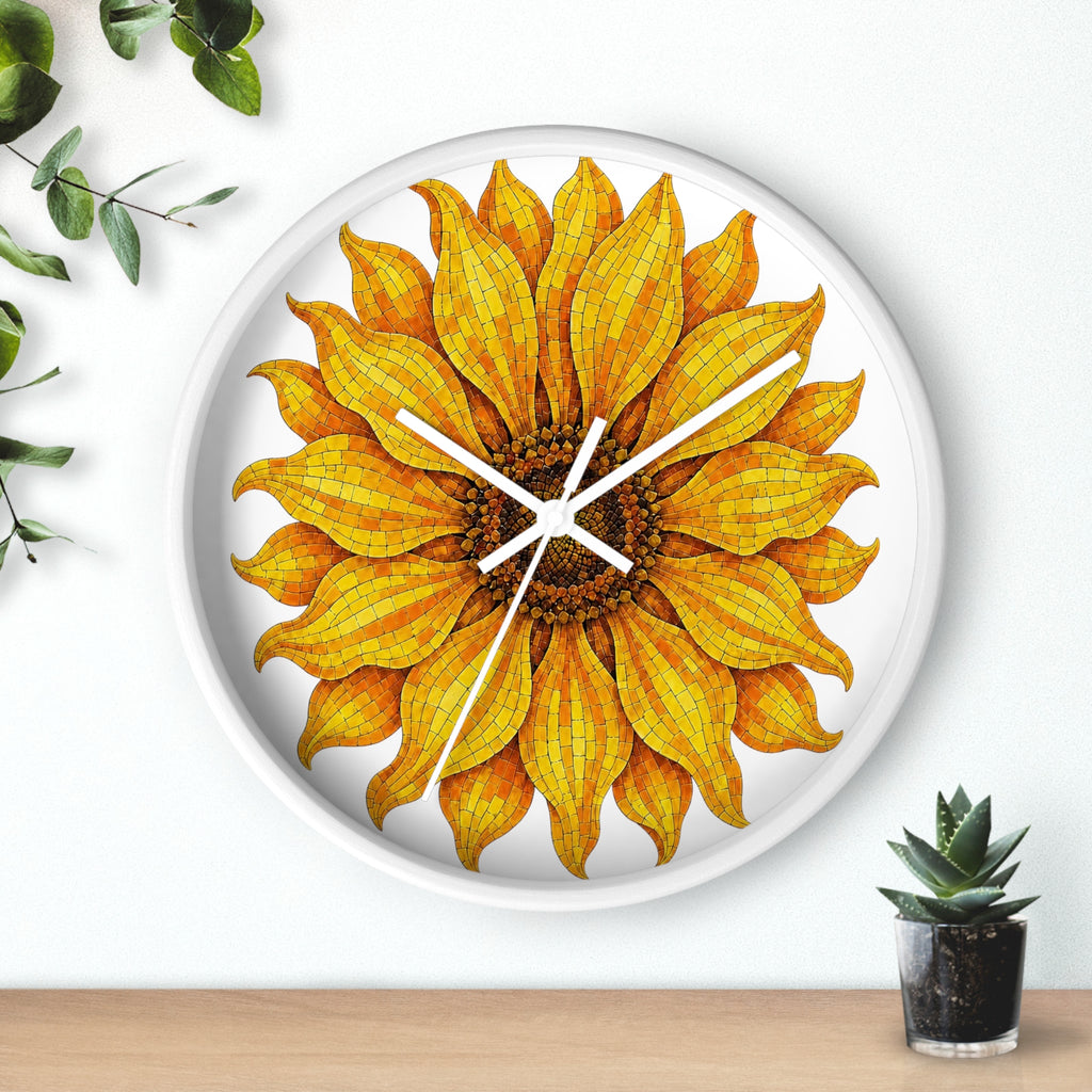 Sunflower Wall Clock — Bright Floral Home Decor Timepiece