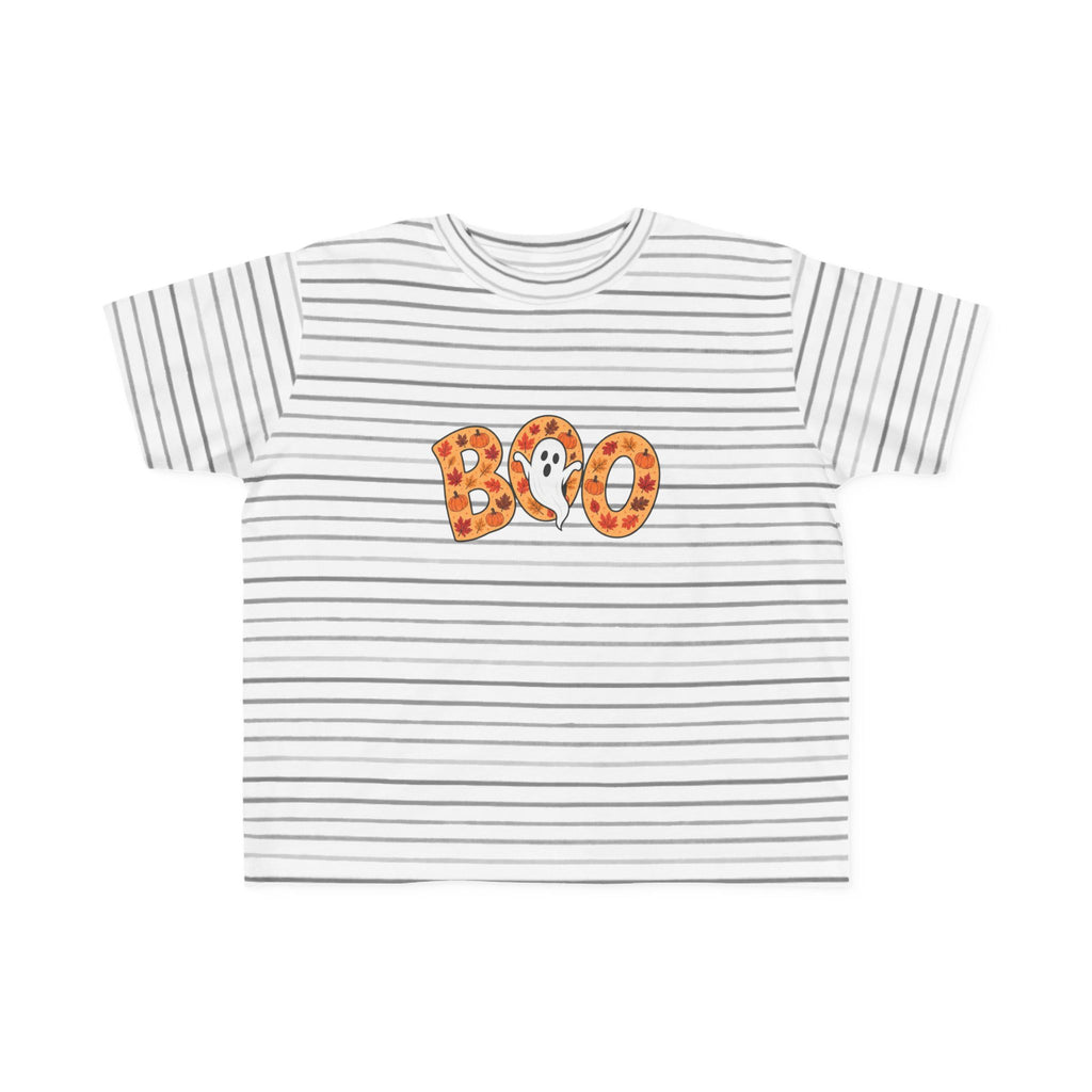 Toddler Tee - 'Boo' Ghost Halloween Striped Shirt