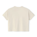 Women's Boxy Tee — Colorful Pop Art Faces Graphic Cropped T‑Shirt