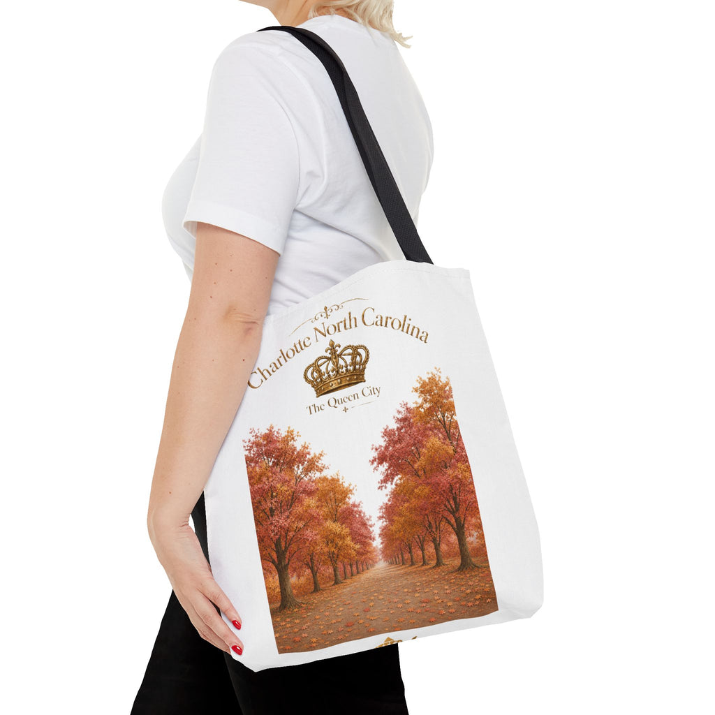 Charlotte North Carolina Autumn Tote Bag — 'The Queen City' Fall Tree Design