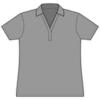 Tees & Stuff Women's Performance Polo — Small Back Fish Logo