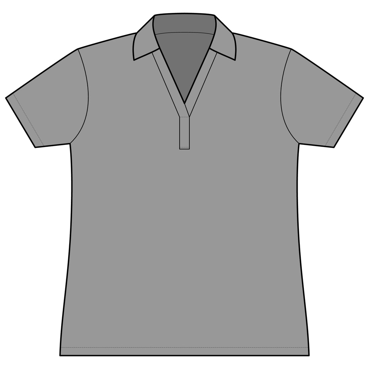 Tees & Stuff Women's Performance Polo — Small Back Fish Logo