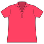 Tees & Stuff Women's Performance Polo — Small Back Fish Logo