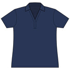 Tees & Stuff Women's Performance Polo — Small Back Fish Logo