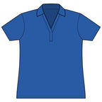 Tees & Stuff Women's Performance Polo — Small Back Fish Logo