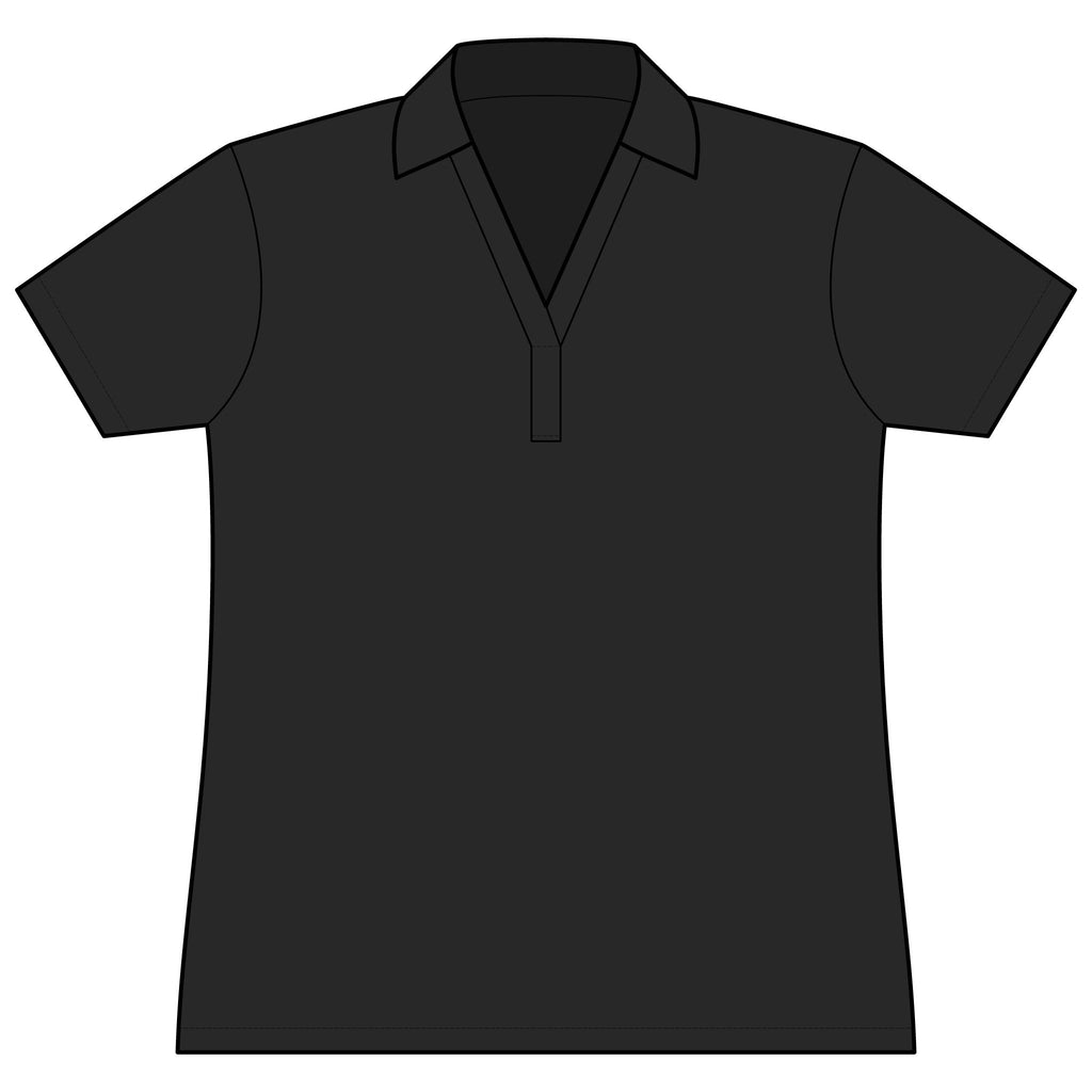 Tees & Stuff Women's Performance Polo — Small Back Fish Logo