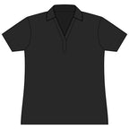 Tees & Stuff Women's Performance Polo — Small Back Fish Logo