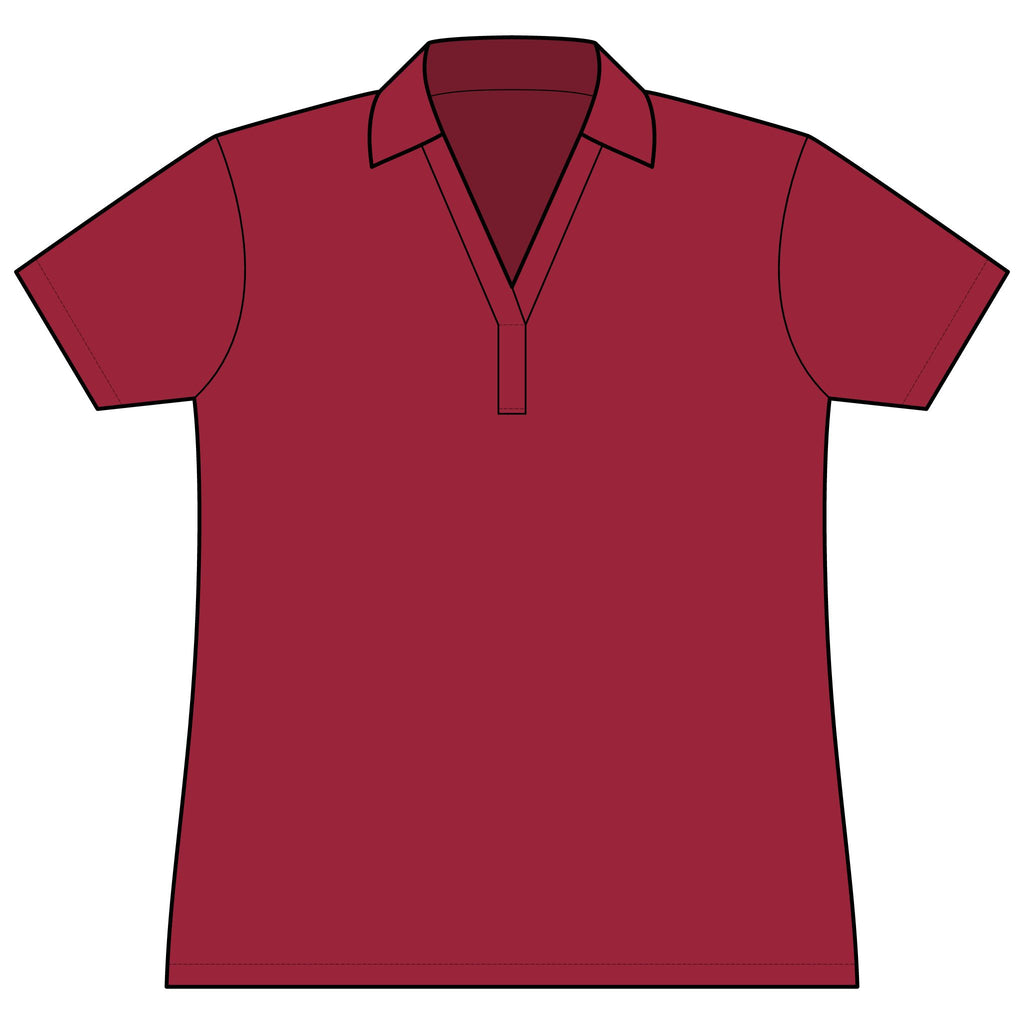 Tees & Stuff Women's Performance Polo — Small Back Fish Logo