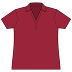 Tees & Stuff Women's Performance Polo — Small Back Fish Logo