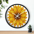 Sunflower Wall Clock — Bright Floral Home Decor Timepiece