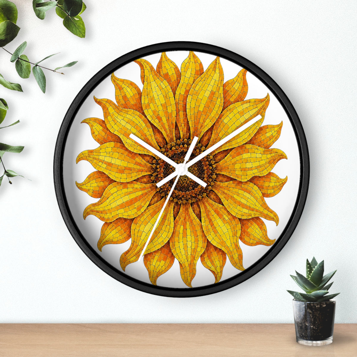 Sunflower Wall Clock — Bright Floral Home Decor Timepiece