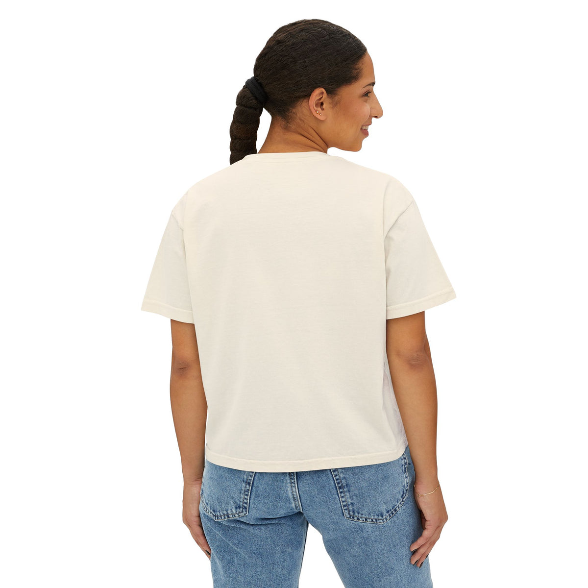 Women's Boxy Tee — Brown Spaniel Dog Graphic T‑Shirt