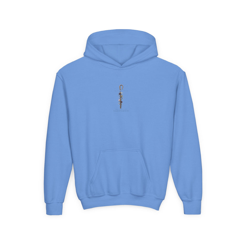 "The Lord Is My Shepherd" -Youth Heavy Blend Hooded Sweatshirt
