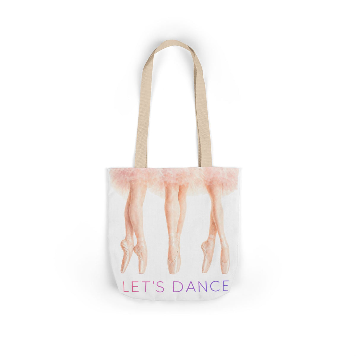 Ballet Tote Bag — 'Let's Dance' Ballerina Canvas Tote