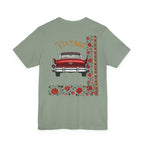 Vintage Classic Car Floral Graphic T-Shirt