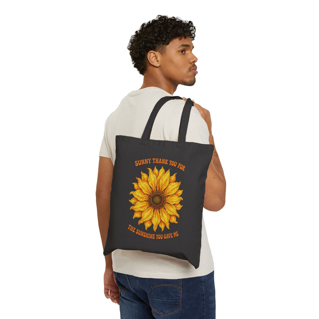 Sunflower 'Thank You for the Sunshine' Cotton Canvas Tote