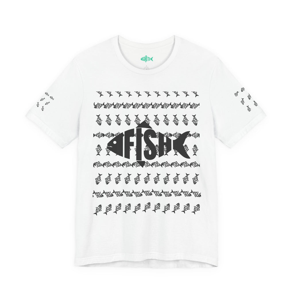 Fish Graphic Tee — 'FISH' Silhouette Fishing Shirt