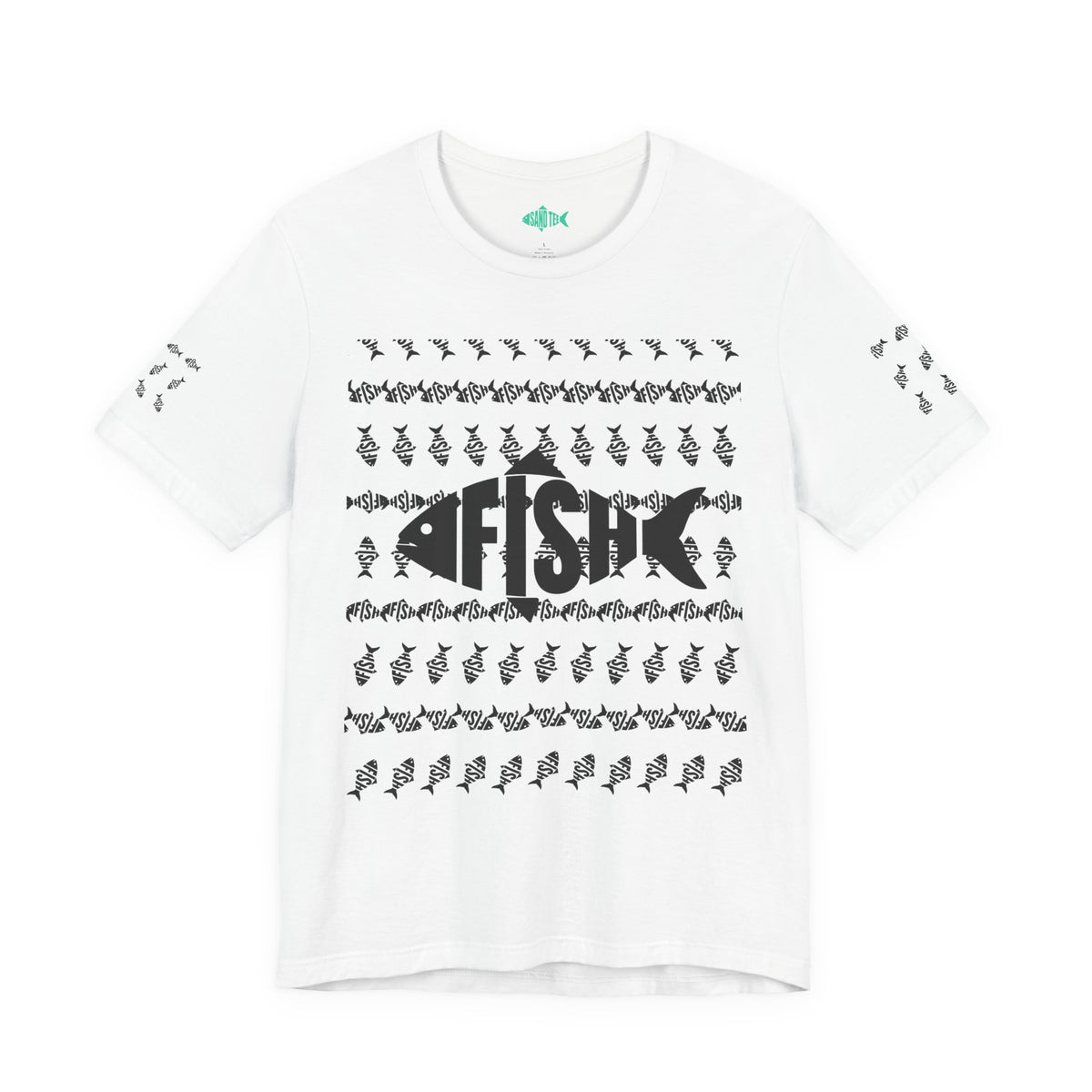 Fish Graphic Tee — 'FISH' Silhouette Fishing Shirt