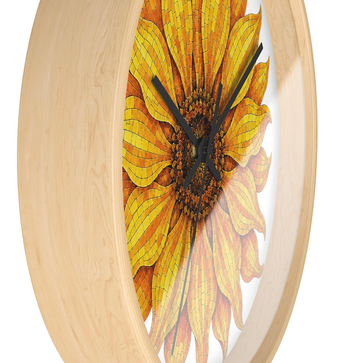 Sunflower Wall Clock — Bright Floral Home Decor Timepiece