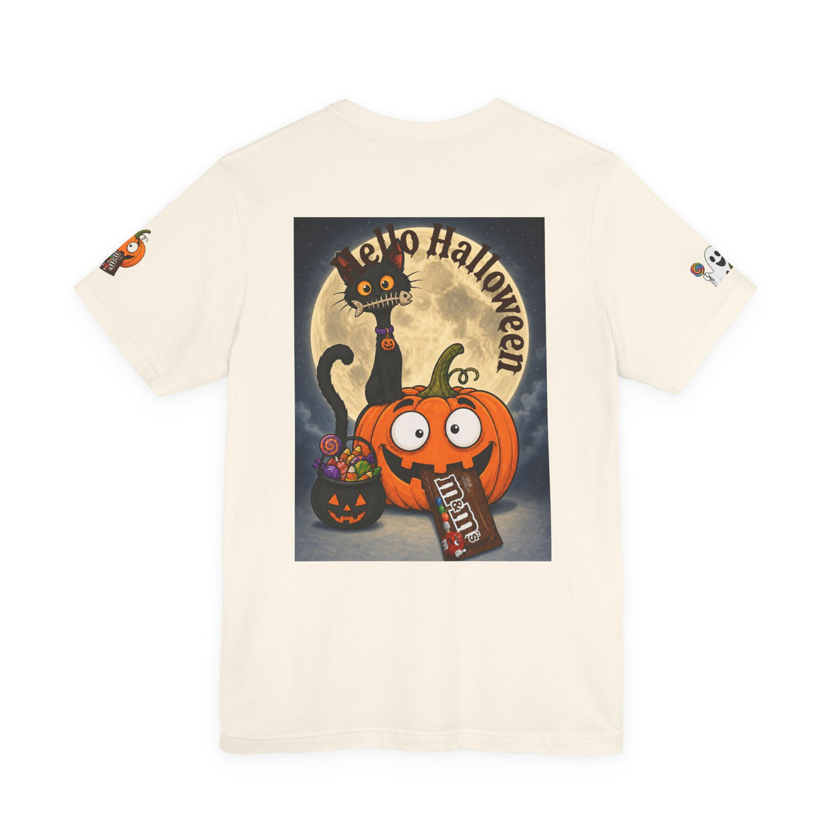 Halloween Cat & Pumpkin Tee — "Trick or Treat" Graphic T-Shirt