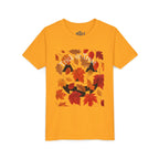 Youth Autumn Falling Leaves Short Sleeve Tee