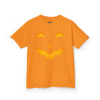 Kids Halloween Pumpkin Face Tee — Cute Jack-O'-Lantern T-Shirt for Children