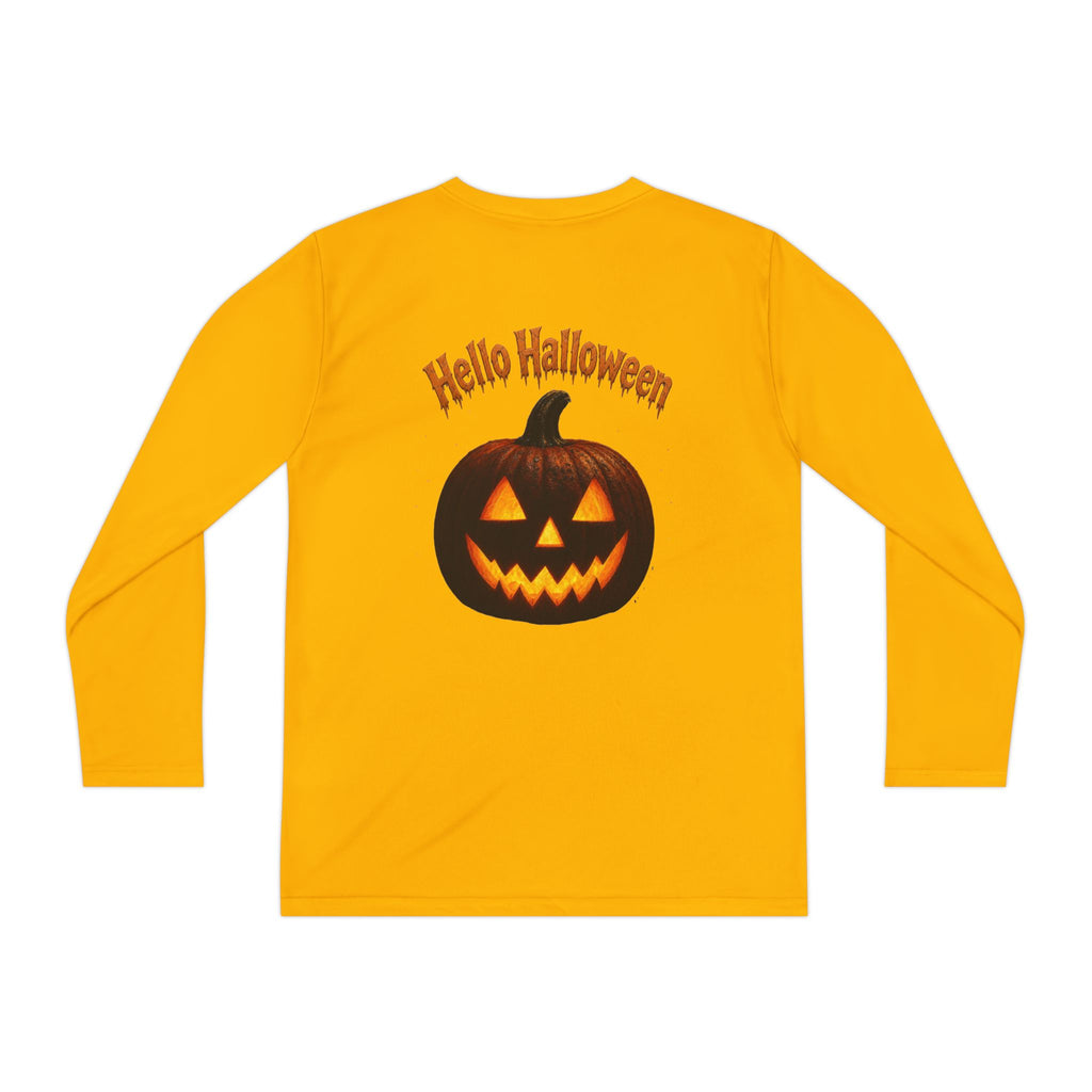 Youth Halloween Pumpkin Long Sleeve Tee - "Trick or Treat"