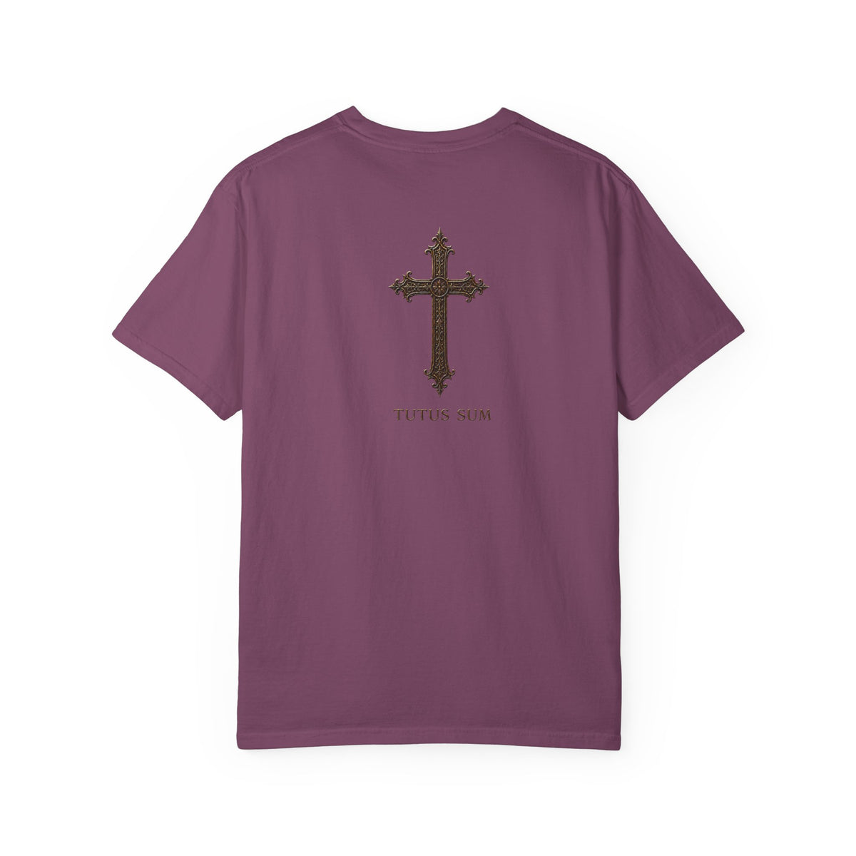 Guardian Angel -Faith- Graphic T‑Shirt — 'Tutus Sum' Cross Tee