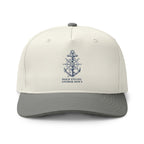Anchor Compass Embroidered Two-Tone Cap — 'Hold Steady, Anchor Down'