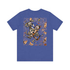 Gingham Dog & Calico Cat Tee — Plaid Pet Illustration T-Shirt