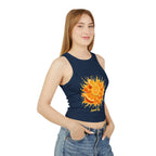 Orange Slice Splash Racer Tank Top | Citrus Fruit Graphic