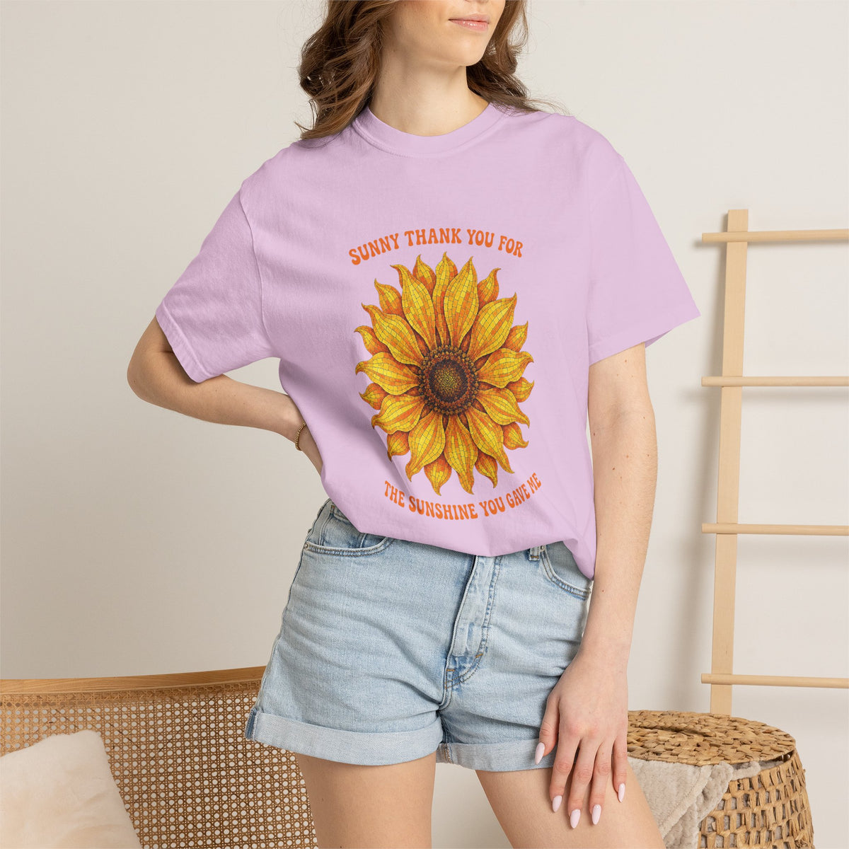Sunny Sunflower Tee -Unisex Garment-Dyed Tee (Sunny thank you for the sunshine you gave me))