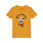 Youth Halloween Tee - "Hello Halloween" Ghost & Pumpkin Trick-or-Treat Shirt