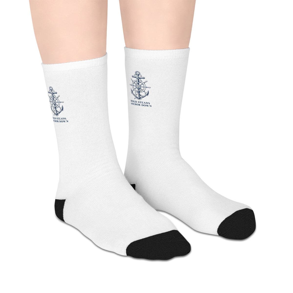 Nautical Crew Socks Mid-Length Socks —