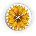 Sunflower Wall Clock — Bright Floral Home Decor Timepiece