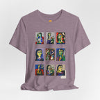 Picasso Portrait Grid T‑Shirt — Colorful Cubist Faces Art Tee