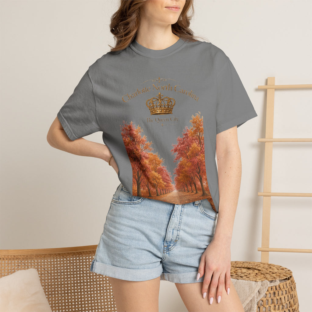 Charlotte North Carolina Autumn Tree Lane T-Shirt