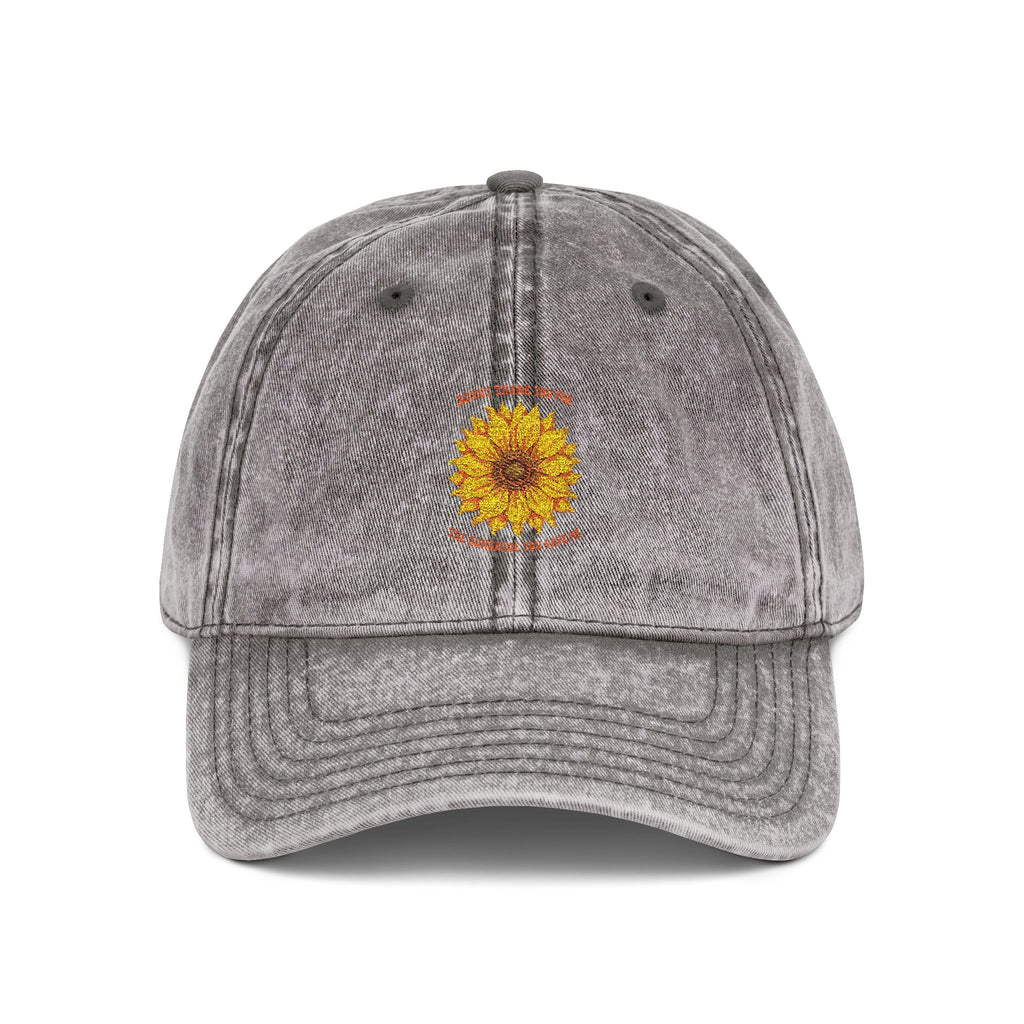 Sunflower Embroidered Vintage Cap