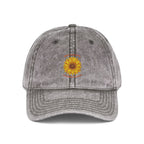 Sunflower Embroidered Vintage Cap
